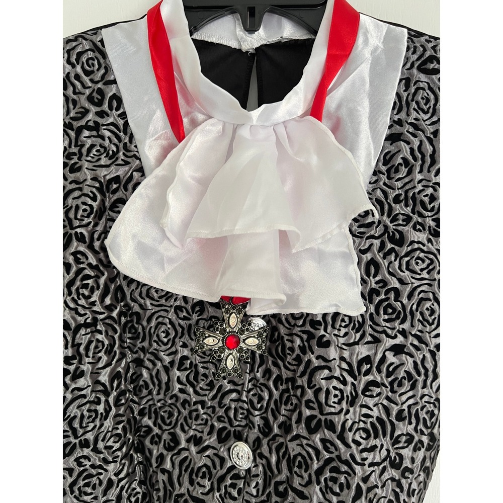Spirit Halloween Boys Vampire Costume M 7-10 Gothic Victorian Vest Pants Cravat - Picture 7 of 9